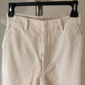 UNIQLO Off-White Wide Leg Corduroy Pant
